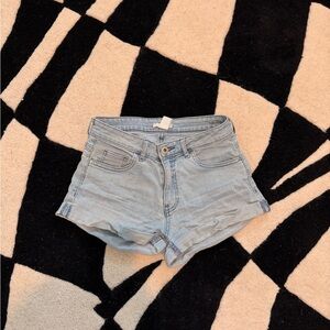 H&M Light Blue Denim Women's High-Waist Shorts